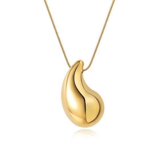 Anthro 18k Gold Plated Drop Necklace - Picture 7 of 7